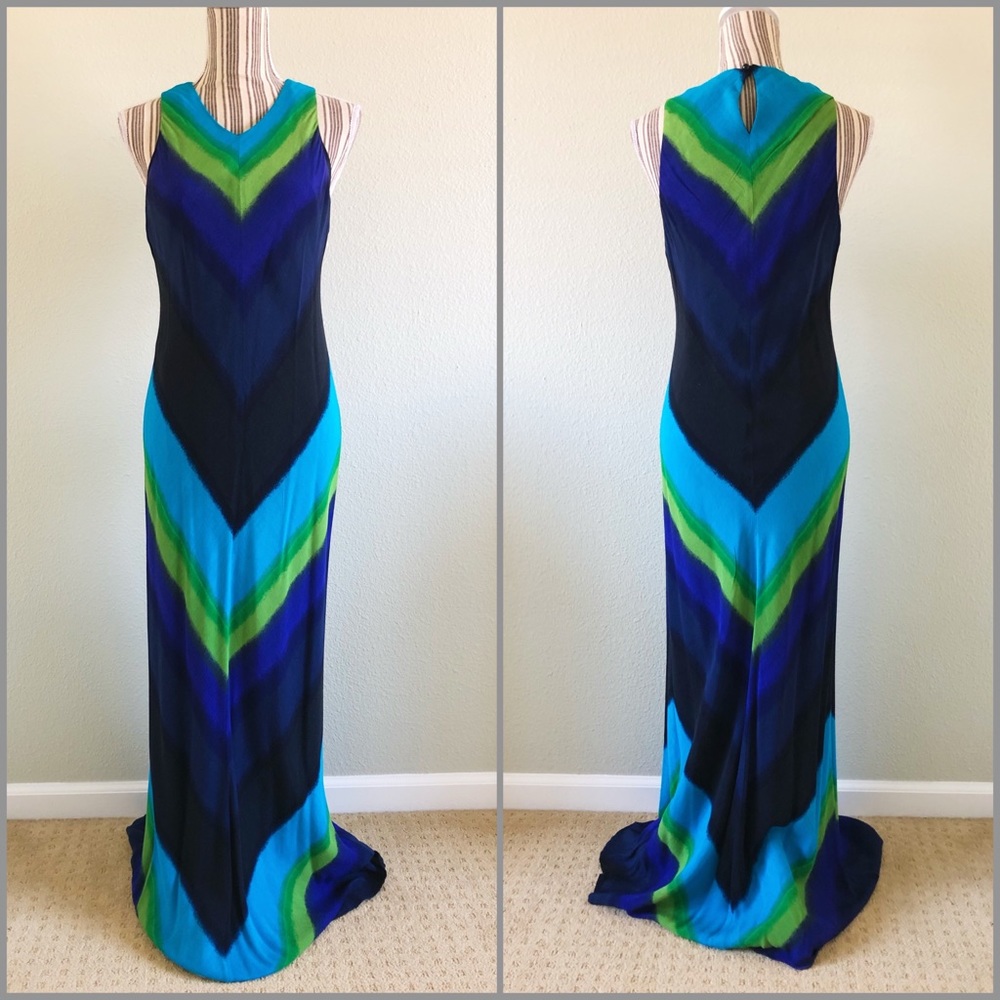 Jessica Howard Chevron Sleeveless Maxi Dress 8
